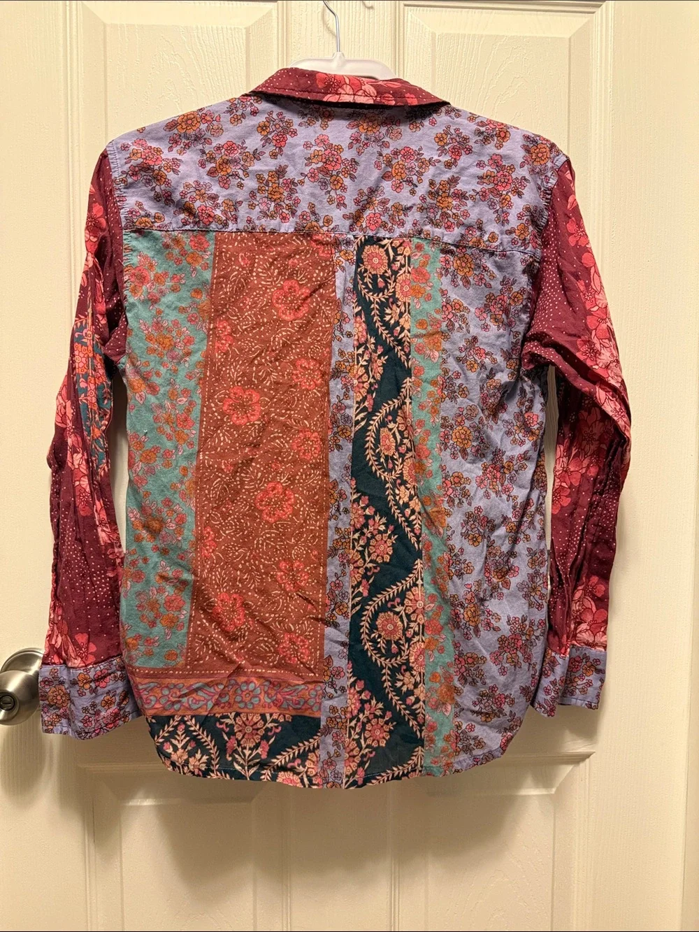NATURAL LIFE Multicolor Patchwork Button-Down Shirt - Picture 4 of 4